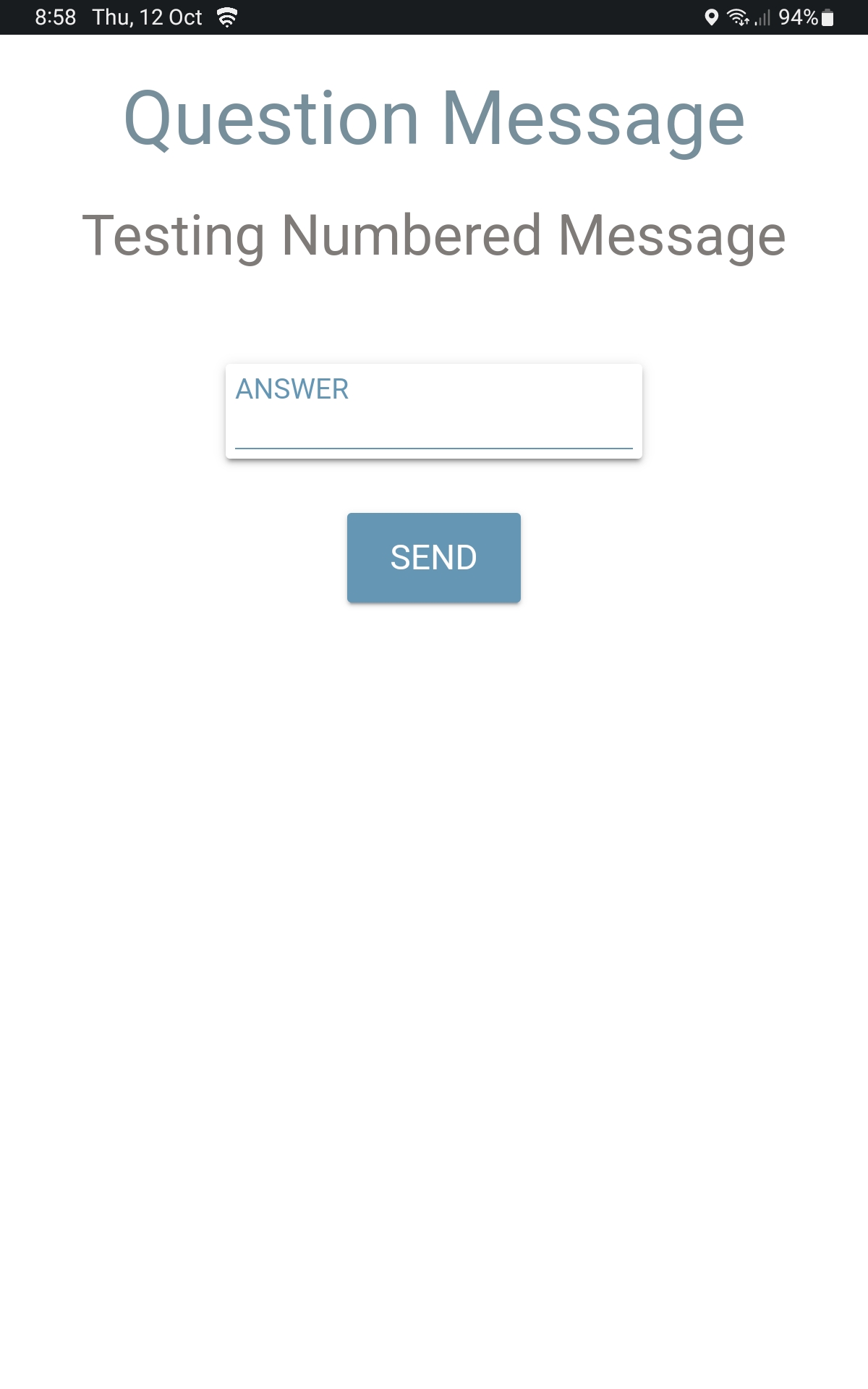 Numbered Response 1